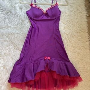 Victoria's Secret Purple Chemise with Adjustable Straps